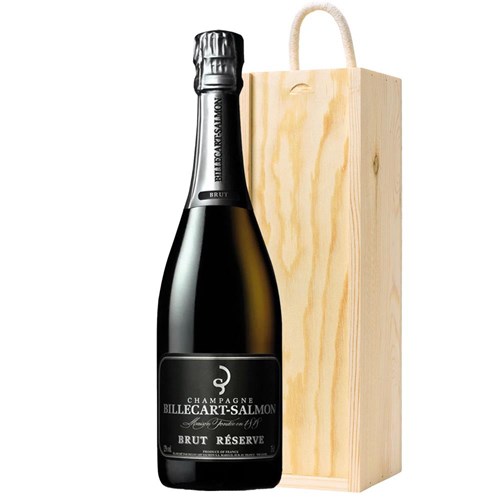 Billecart Salmon Le Reserve Champagne 75cl In Pine Wooden Gift Box
